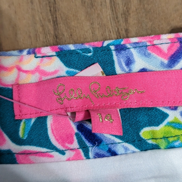 NWT! Lilly Pulitzer Debbie Skirt Maldives Green Turtle Wave Size 14 - Picture 2 of 14